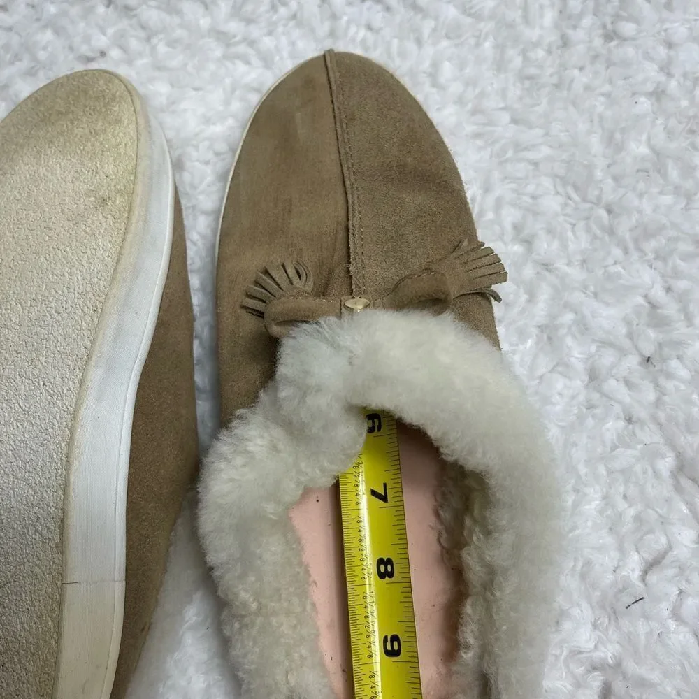 - Kate Spade New York Suede Tassel Fleece Lined Slip On Mule Sneakers size…